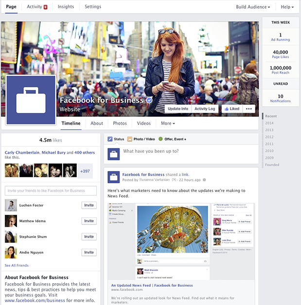 Facebook New Page 2014